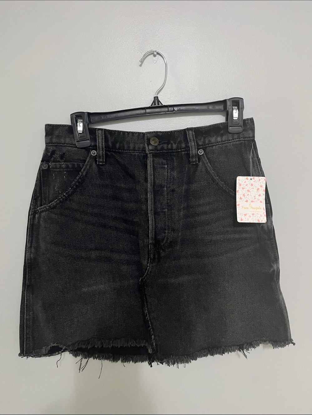 NWT Free People Washed Black Skirt